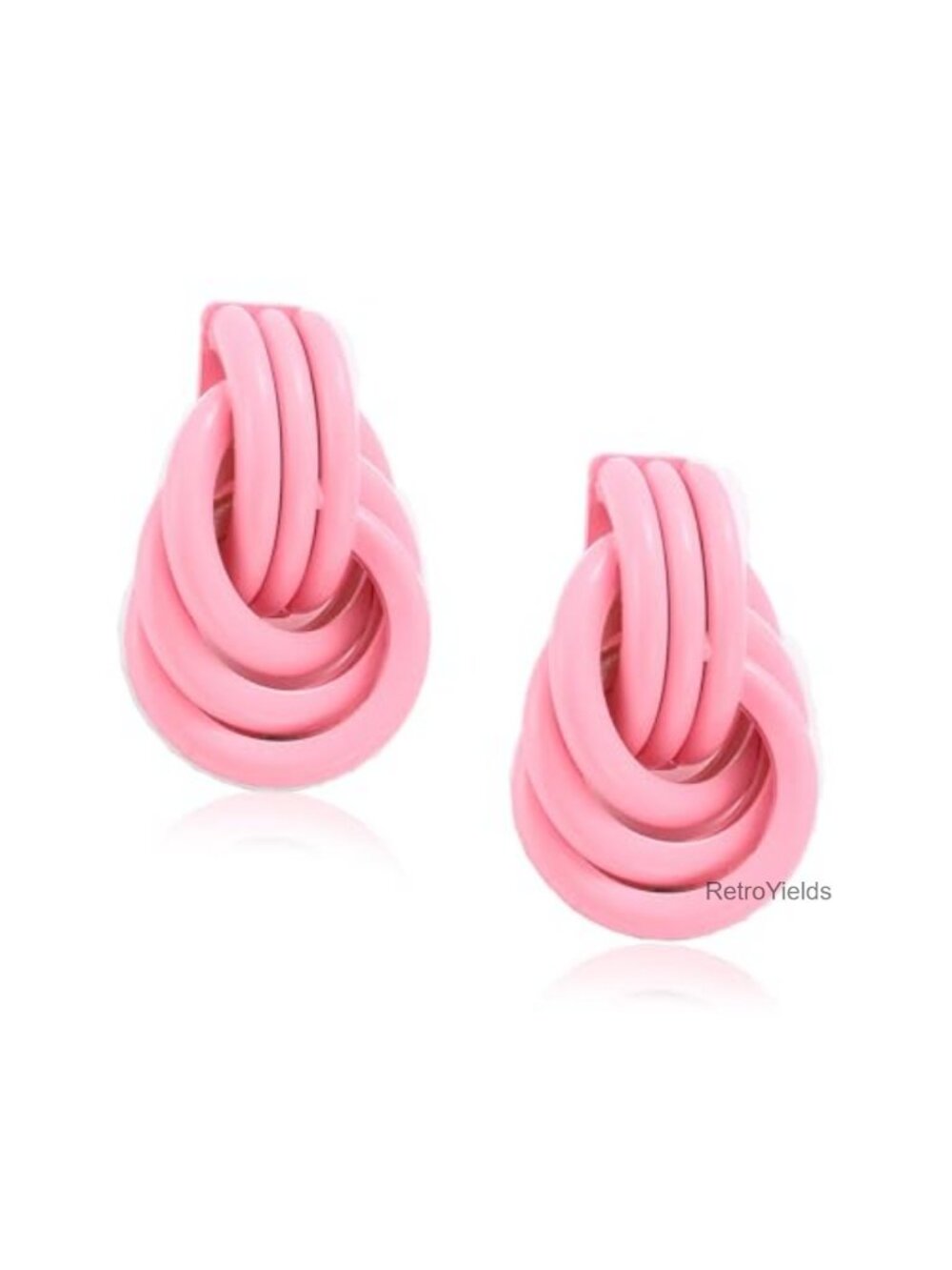 Chunky Gold Plated Knot Drop Dangle Earrings Geometric Statement Jewelry for